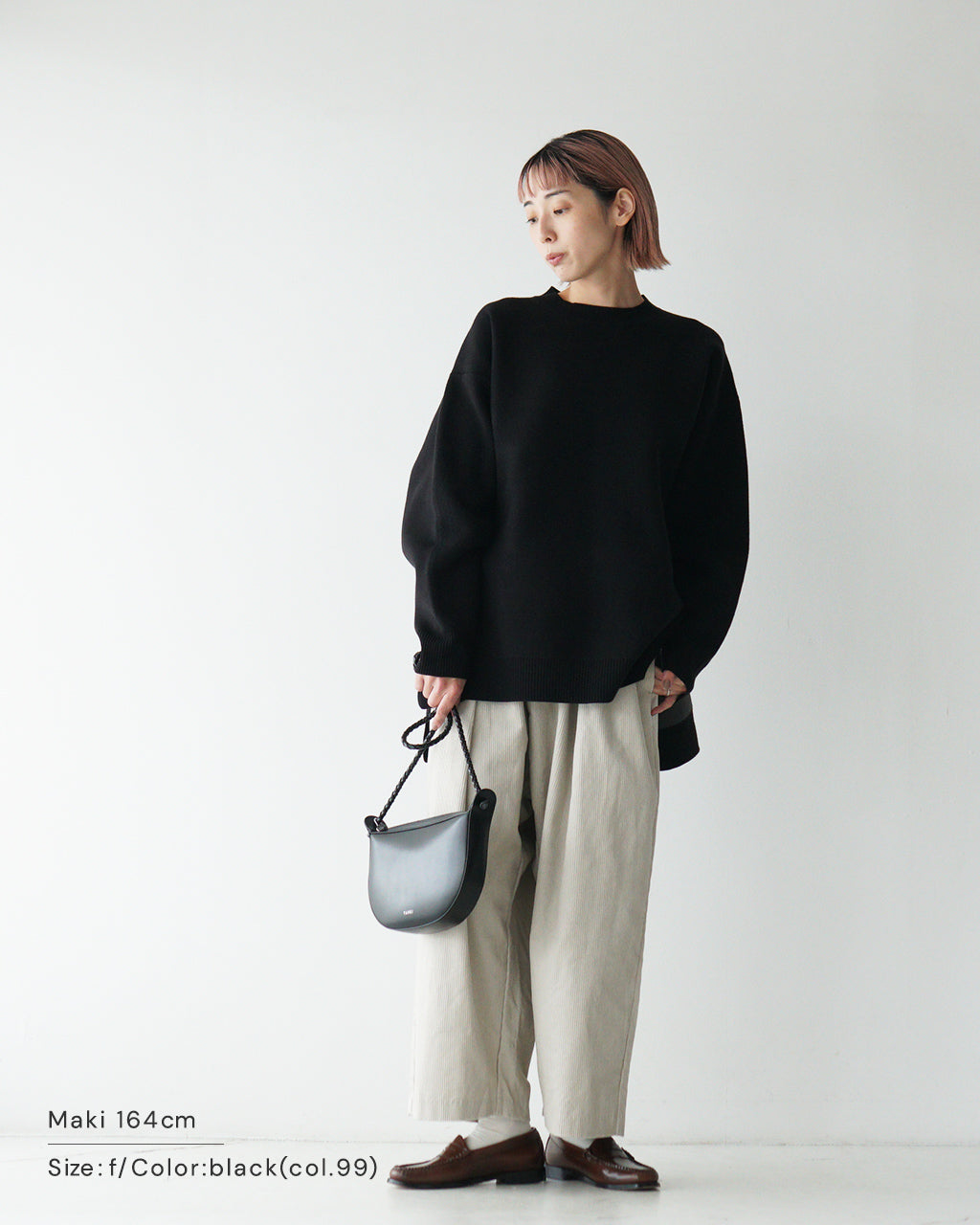 【SALE！20%OFF】mizuiro ind ミズイロインド ニット クルーネック ワイドチュニック CREW NECK WIDE TUNIC セーター 4-220066【送料無料】