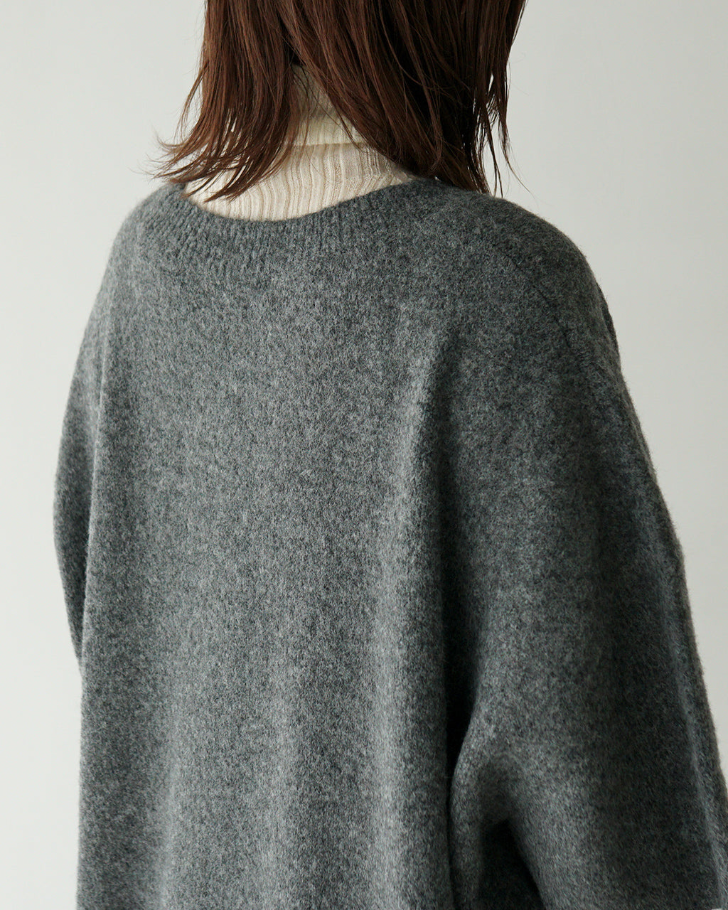 【SALE！20%OFF】mizuiro ind ミズイロインド チュニック クルーネック オーバーシルエット ニット CREW NECK TUNIC 4-220076