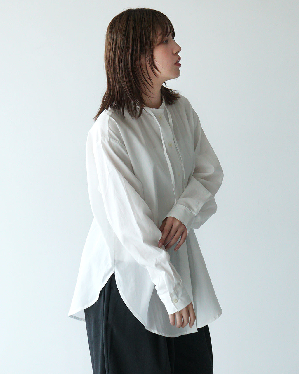 mizuiro ind ミズイロインド リボンシャツ リボンタイ チュニック RIBBON TIE SHIRT TUNIC 4-230042【送料無料】