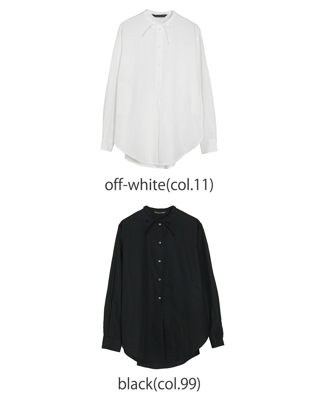 mizuiro ind ミズイロインド リボンシャツ リボンタイ チュニック RIBBON TIE SHIRT TUNIC 4-230042【送料無料】