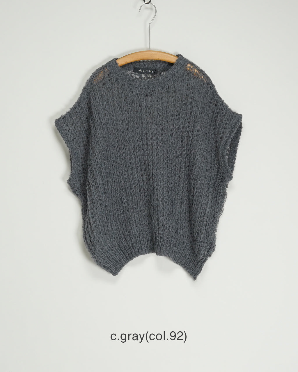 mizuiro ind ミズイロインドhairly cocoon wide vest フェアリー