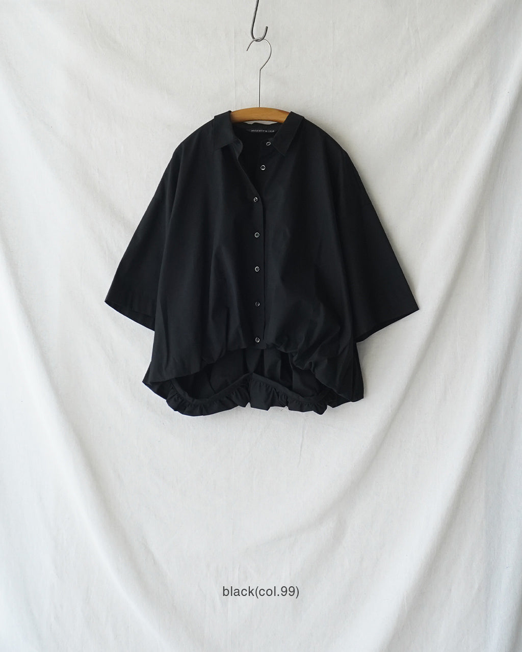mizuiro ind ミズイロインド half slv balloon shirt ハーフスリーブ バルーン シャツ | Crouka(クローカ)