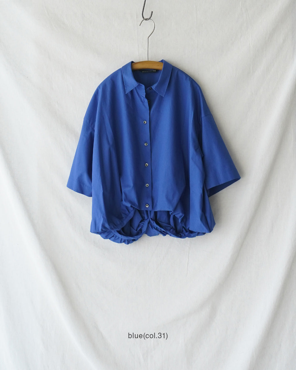 mizuiro ind ミズイロインド half slv balloon shirt ハーフスリーブ バルーン シャツ | Crouka(クローカ)