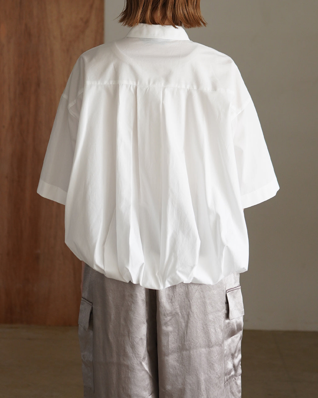 mizuiro ind ミズイロインド half slv balloon shirt ハーフスリーブ バルーン シャツ | Crouka(クローカ)