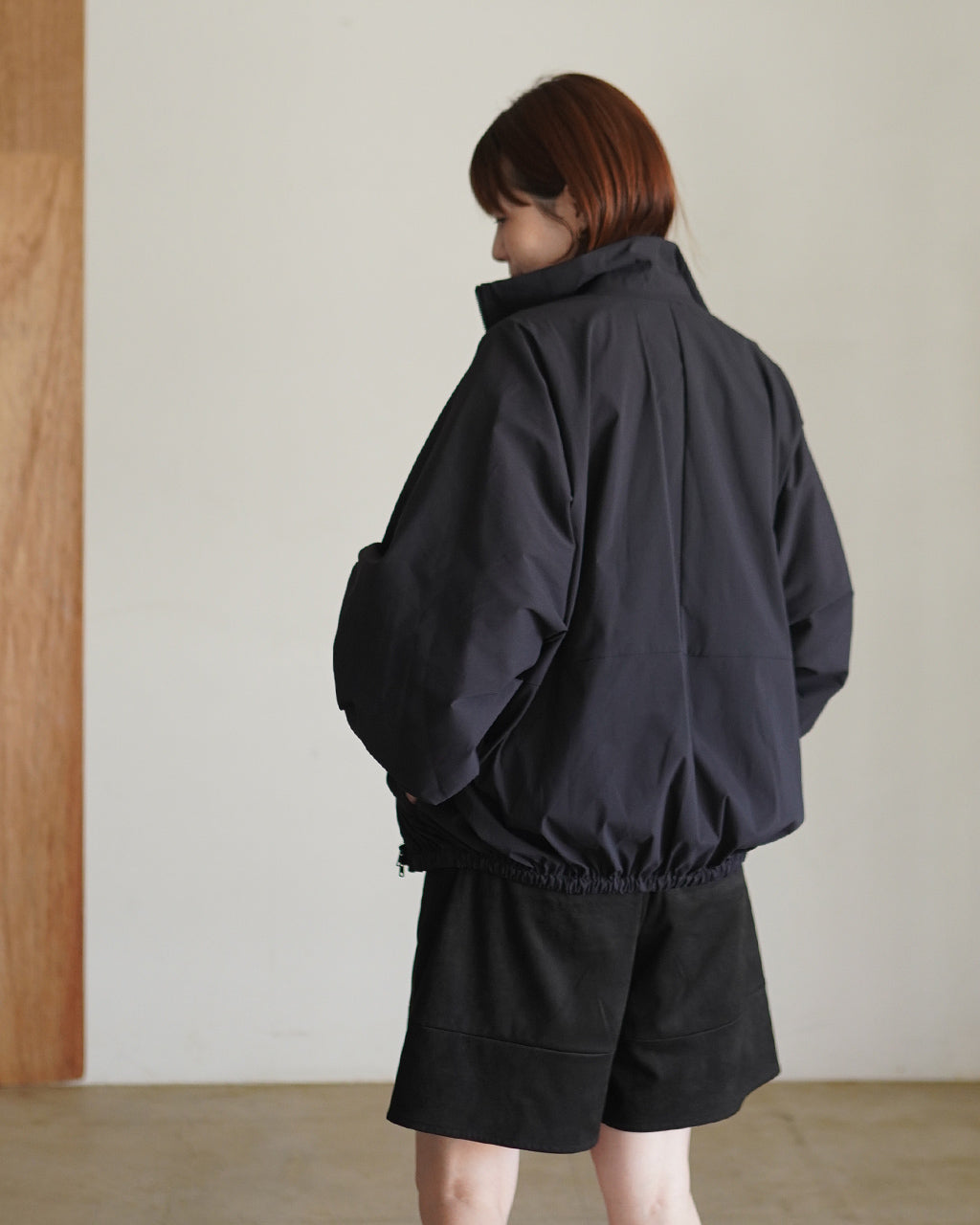 high neck zip blouson 3-270080