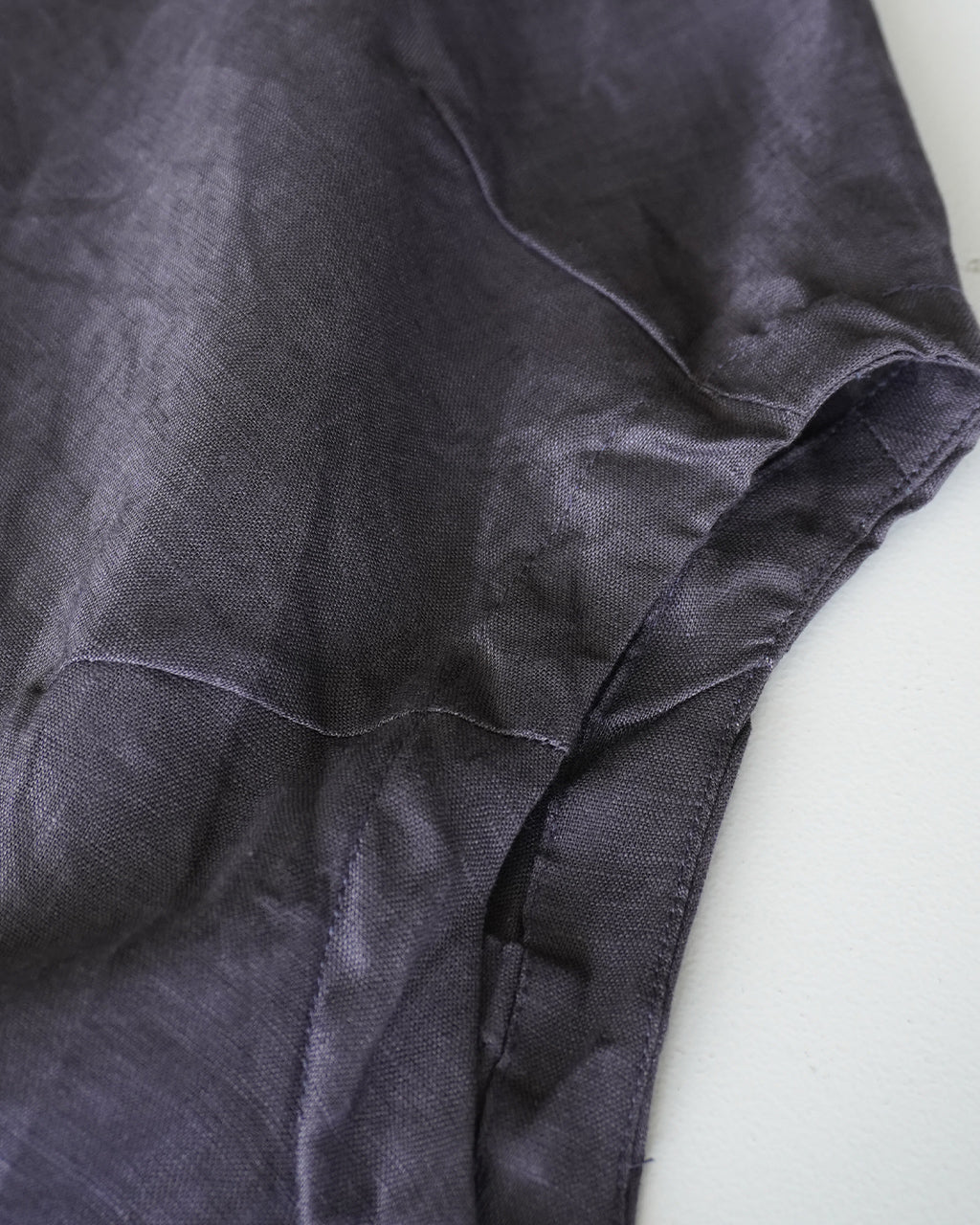 mizuiro ind ミズイロインド linen stand collar cocoon リネンスタンドカラーコクーンシャツ | Crouka(クローカ)