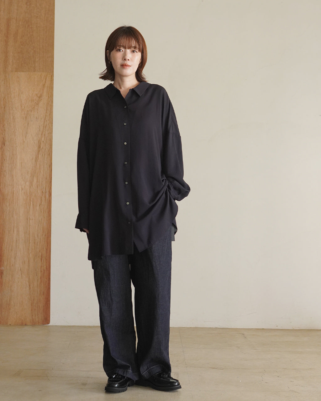 T/R wide tunic shirt shirt 3-230140
