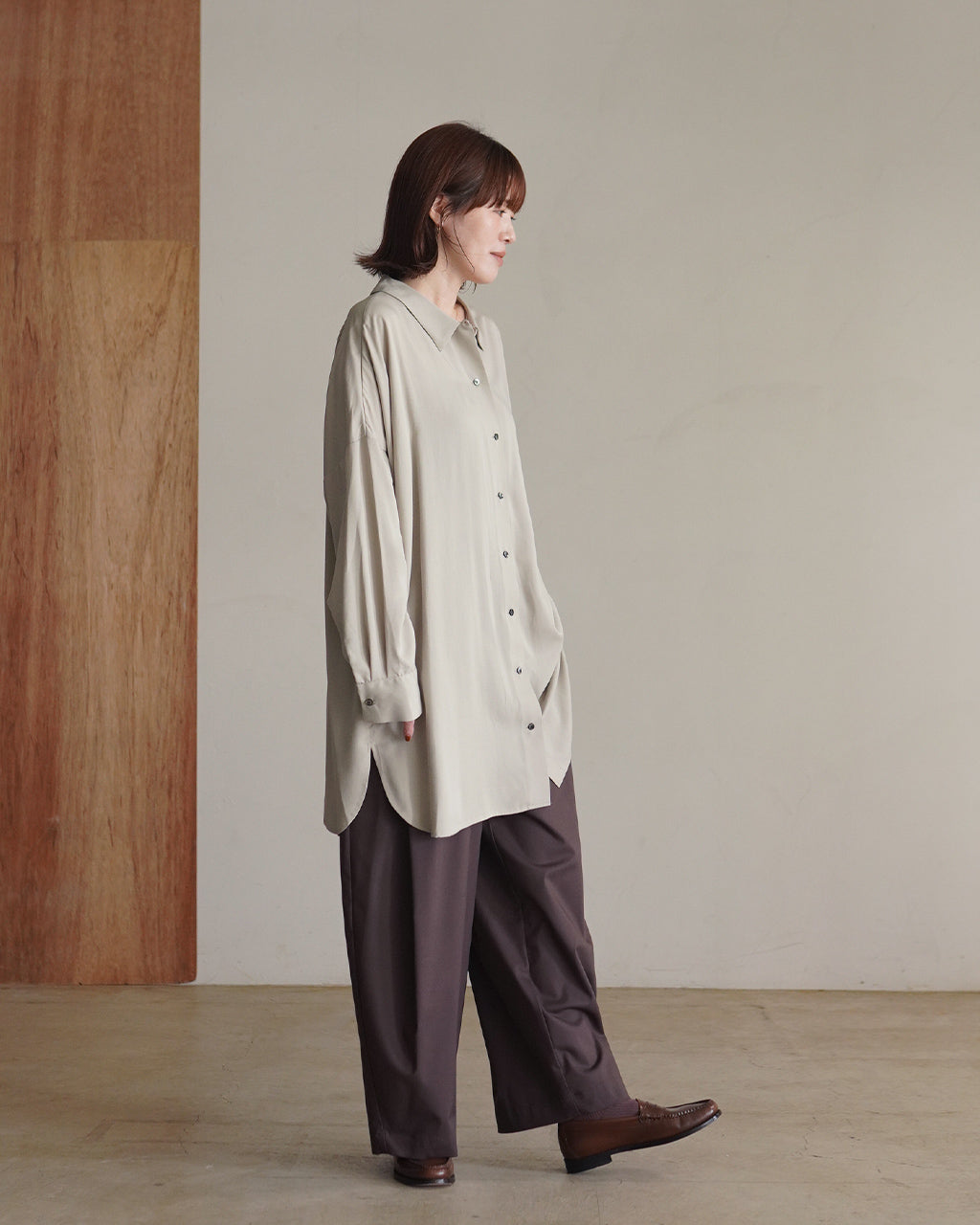 T/R wide tunic shirt shirt 3-230140