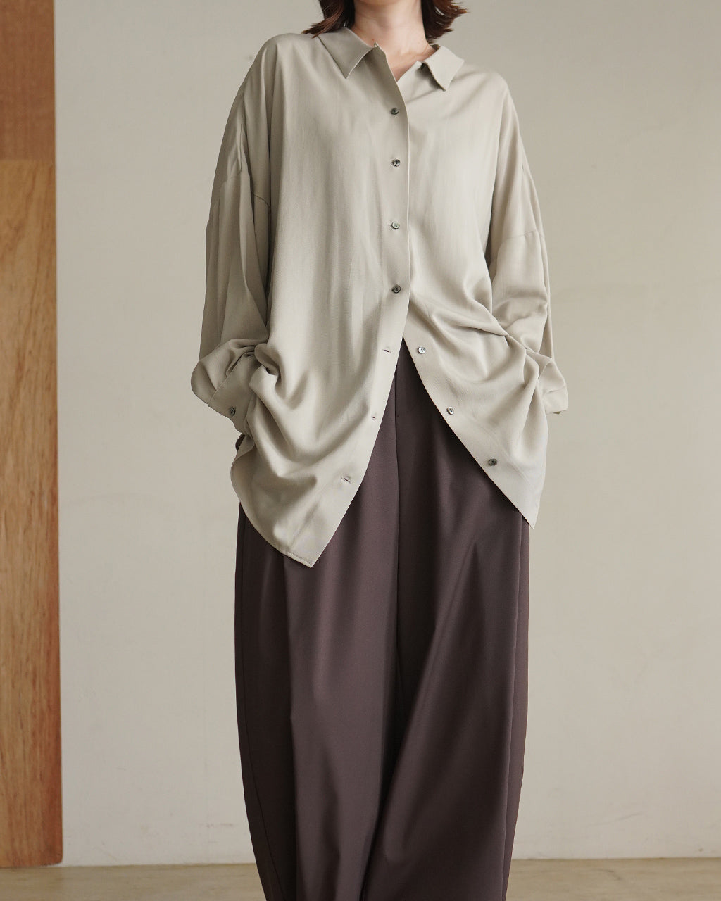 T/R wide tunic shirt shirt 3-230140