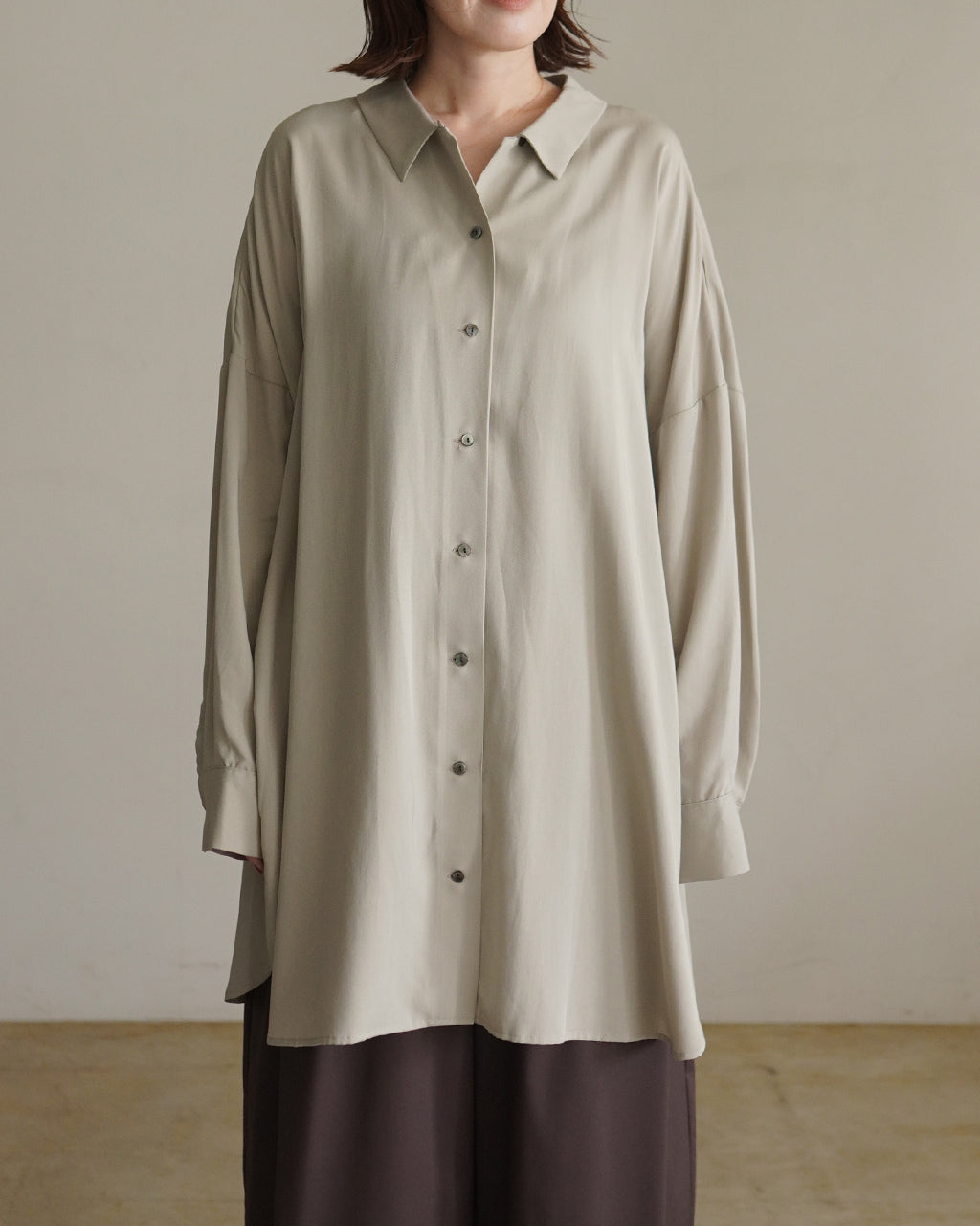 T/R wide tunic shirt shirt 3-230140