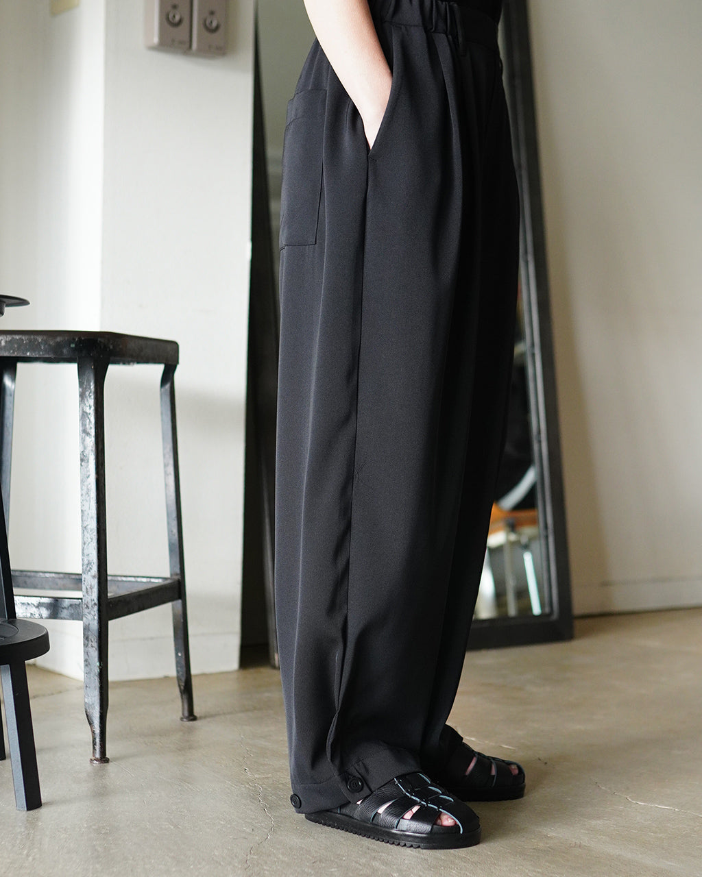 mizuiro ind ミズイロインド tuck hem cocoon PT タックヘムコクーンパンツ | Crouka(クローカ)
