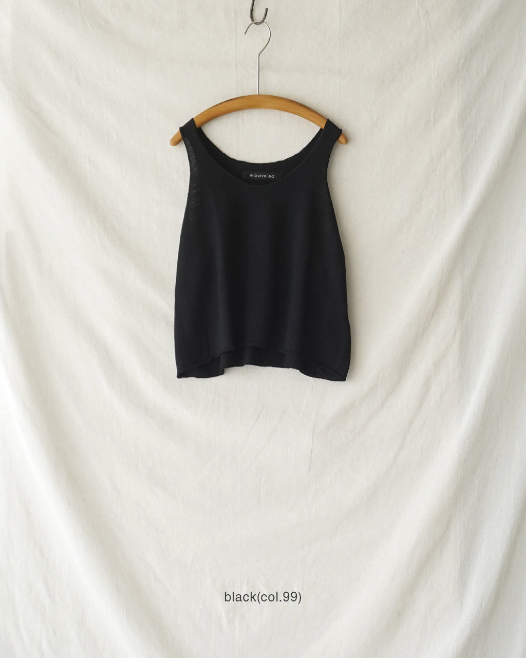 mizuiro ind ミズイロインド Uネックショートベスト レディース U neck