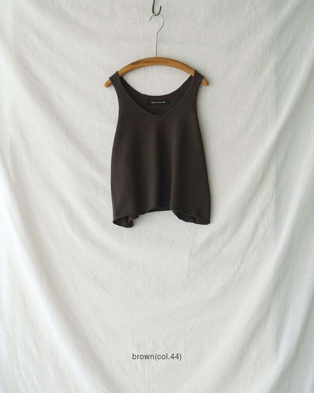 mizuiro ind ミズイロインド Uネックショートベスト レディース U neck