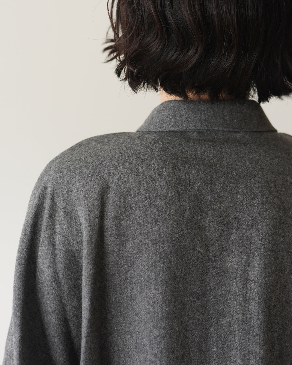 mizuiro ind ミズイロインド wool wide shirt with pockets ポケット