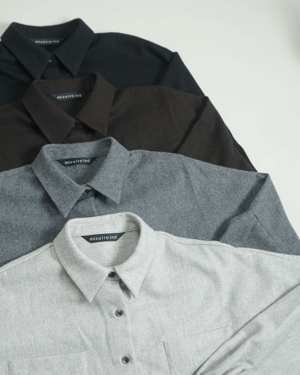 wool wide shirt with pockets 3-230136
