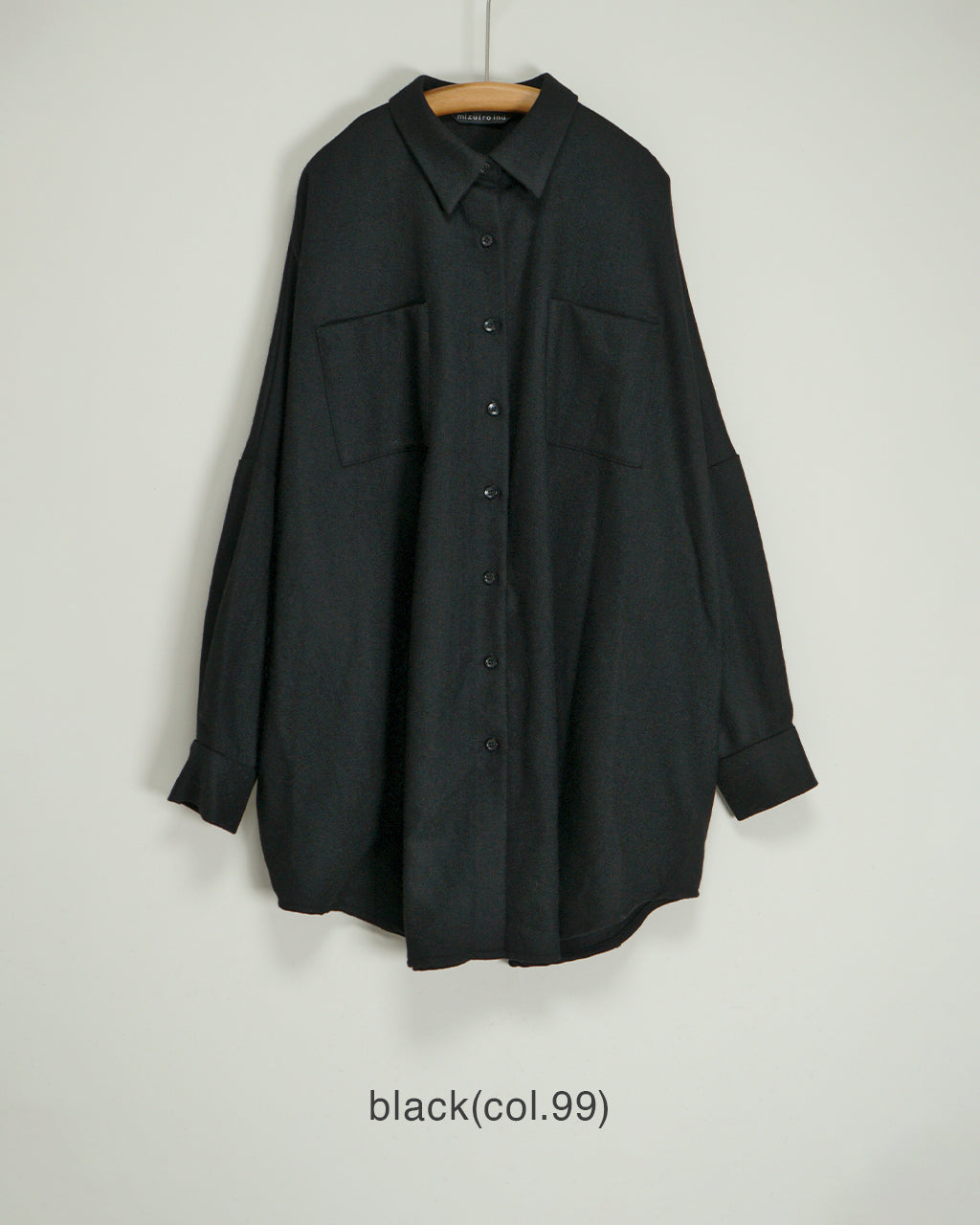 mizuiro ind ミズイロインド wool wide shirt with pockets ポケット