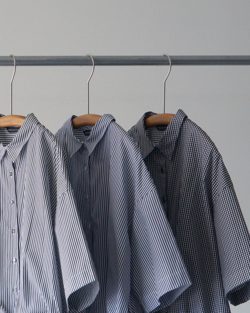 mizuiro ind ミズイロインド stripe half slv ballon shirt ストライプ ハーフスリーブ バルーンシャツ | Crouka(クローカ)