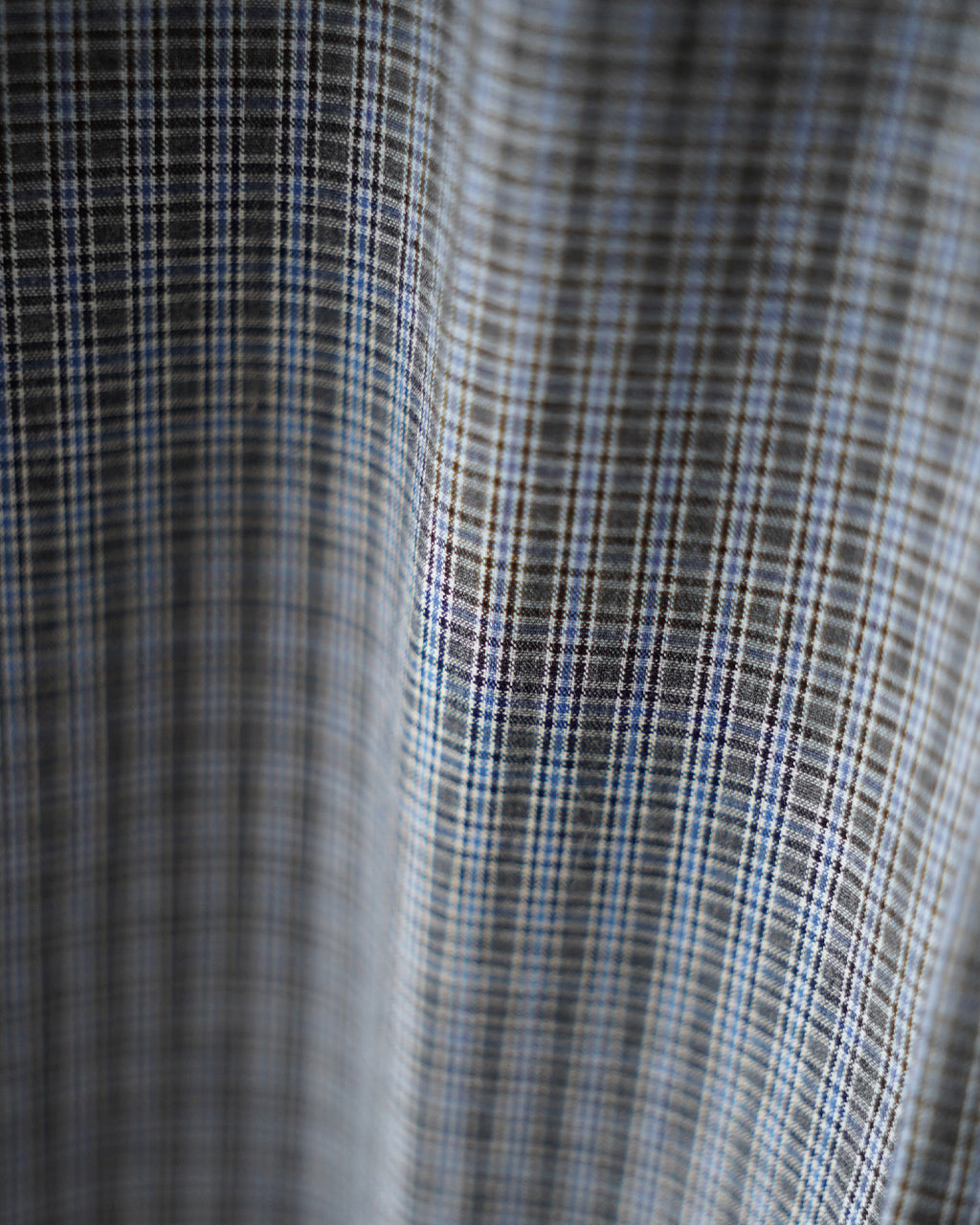 GR7 MIXED POPLIN CHECK S/S OPEN-COLLAR SHIRT M72-781