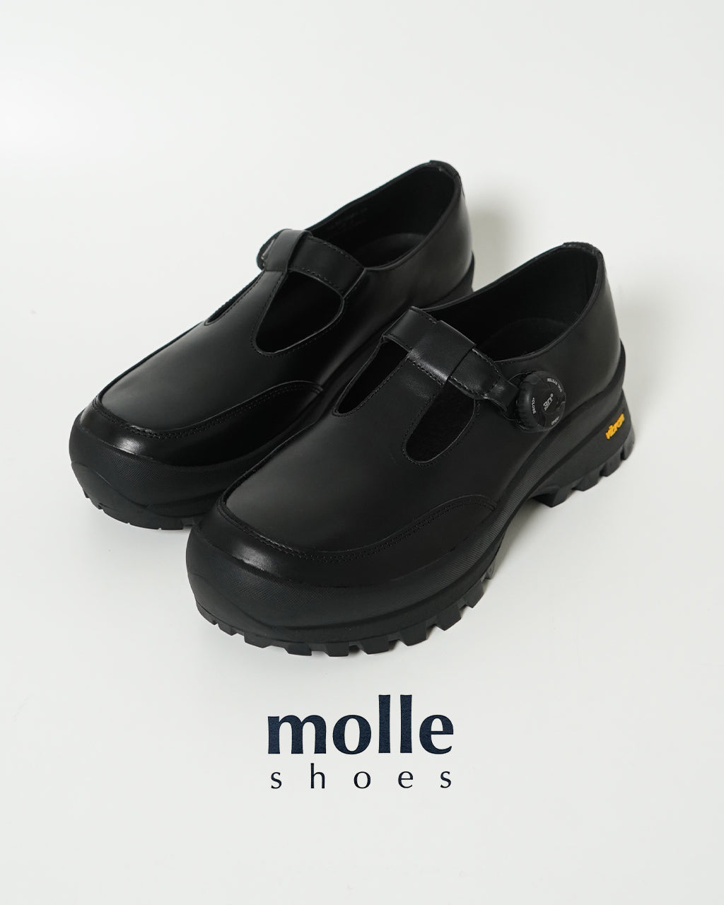 ＼合計3万円以上購入で20%OFFクーポン！／molle shoes モールシューズ レザーシューズ フリーロック Tストラップ シューズ F/L T-STRAP 靴 MLS210301-17【送料無料】【クーポン対象外】