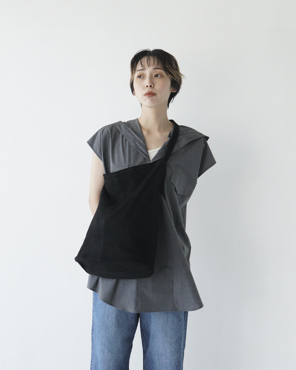 Morphee モルフェ CYLINDER シリンダー ラージ トートバッグ ショルダーバッグ オイルスエードブラック（L size）OIL SUEDE BLACK CYL-OBLK-1 【クーポン対象外】【送料無料】正規取扱店