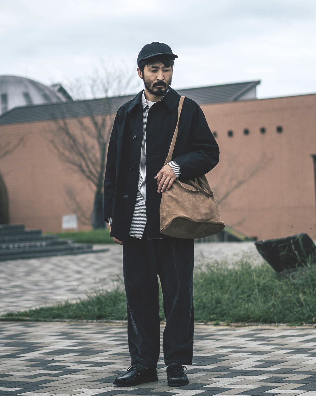 Morphee モルフェ 3WAY LARGE TOTE (L size) SUEDE CAMEL 3WAY