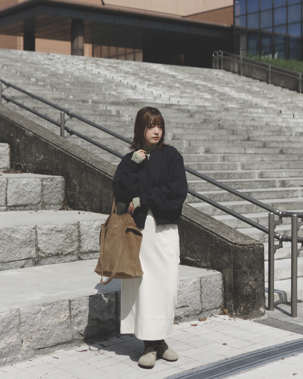 Morphee モルフェ 3WAY LARGE TOTE (L size) SUEDE CAMEL 3WAY