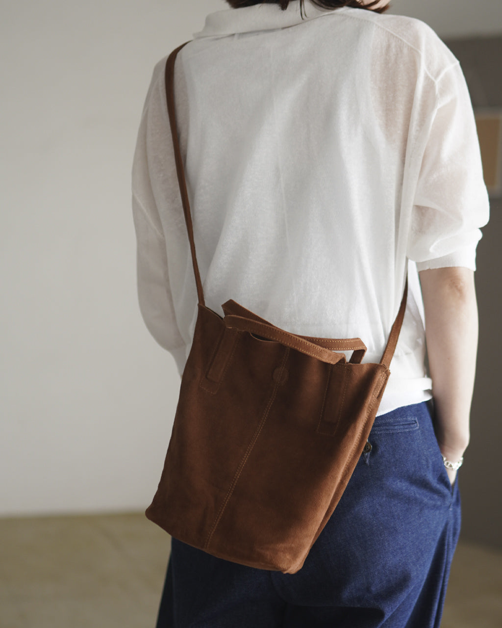 2WAY SMALL TOTE（S size）OIL SUEDE BROWN (SS-OBR-1)