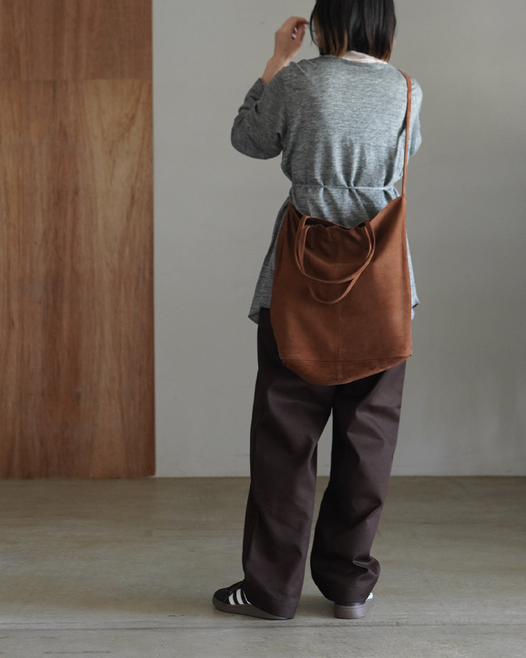 Morphee モルフェ 3WAY LARGE TOTE（L size）OIL SUEDE BROWN ユニ