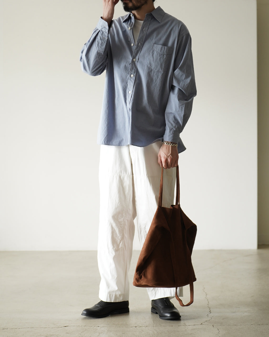 Morphee モルフェ 3WAY LARGE TOTE（L size）OIL SUEDE BROWN ユニ