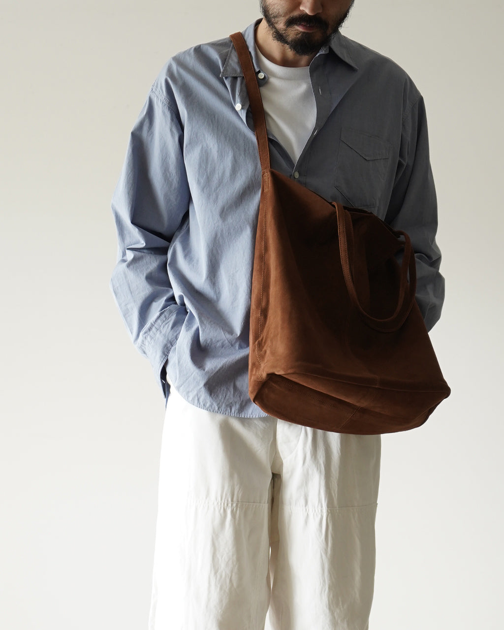 Morphee モルフェ 3WAY LARGE TOTE（L size）OIL SUEDE BROWN ユニ