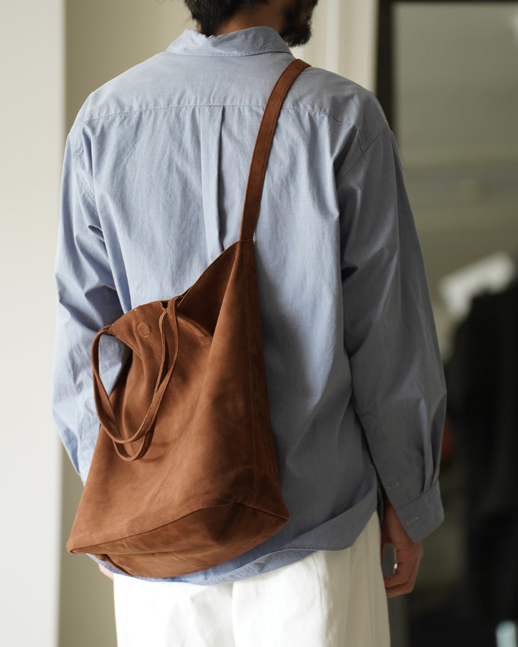 Morphee モルフェ 3WAY LARGE TOTE(L size)OIL SUEDE BROWN ユニ Morphee モルフェ 3WAY LARGE TOTE(L size)OIL SUEDE BROWN ユニ