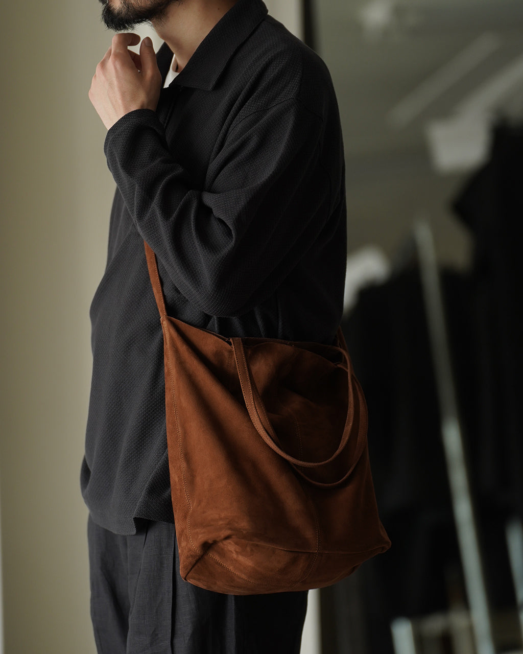 バッグ Morphee 3WAY MIDIUM TOTE OIL SUEDE BROWN 3WAY MEDIUM TOTE（M size）OIL SUEDE COFFEE BROWN | Morphee（モルフェ）