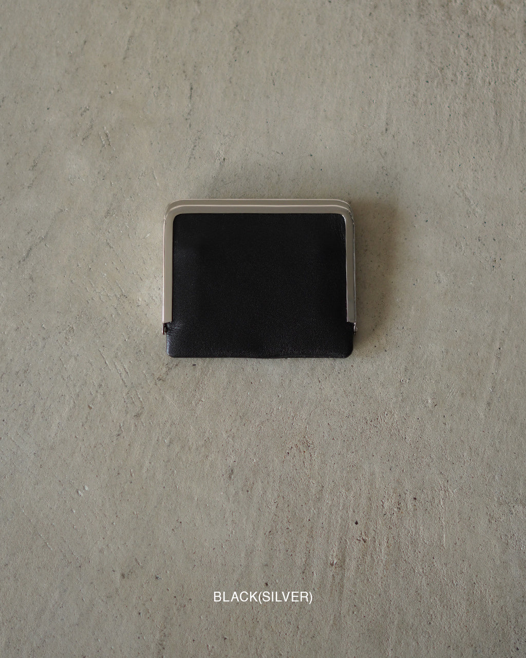 Framed Leather Half Wallet MSA-HW-BLK