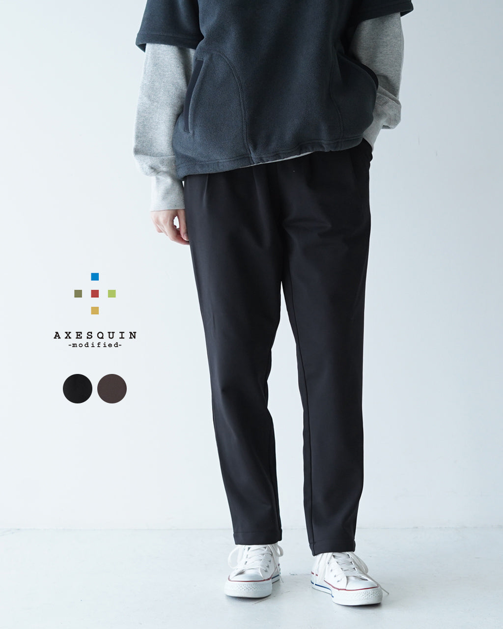 【SALE！20%OFF】AXESQUIN-modified- アクシーズクイン モディファイド テックパンツ ウォーム W'S TECH PANTS WARM テーパードパンツ 322033【送料無料】