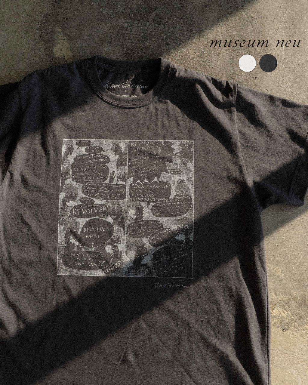 museun neu ミュージアムニュー リボルバーTシャツ REVOLVER T-shirt 半袖 グラフィックT クルーネック ビートルズ プリントT ロック V251105【送料無料】