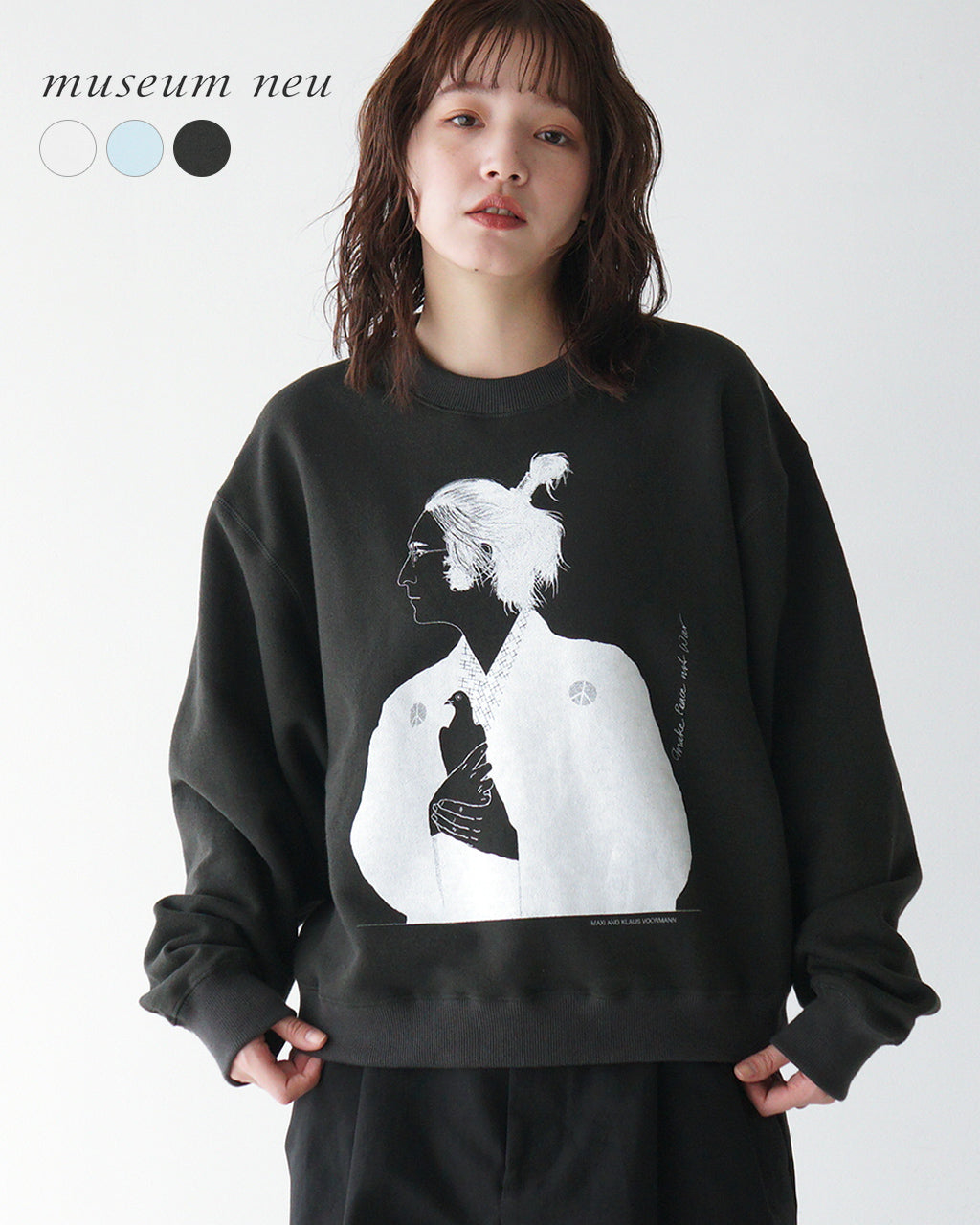 ＼春のおすすめスウェット10％OFFクーポン／museum neu ミュージアムニュー スウェット プルオーバー カットソー MAKE PEACE NOT WAR SWEAT PULLOVER V251301【送料無料】