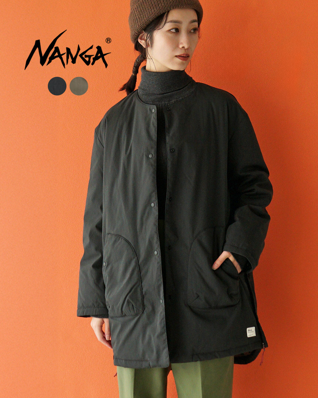 NANGA ナンガ ヒノック リップストップ インナー ダウン ロング カーディガン HINOC RIPSTOP INNER DOWN LONG CARDIGAN W ND2442-1M302-A【送料無料】