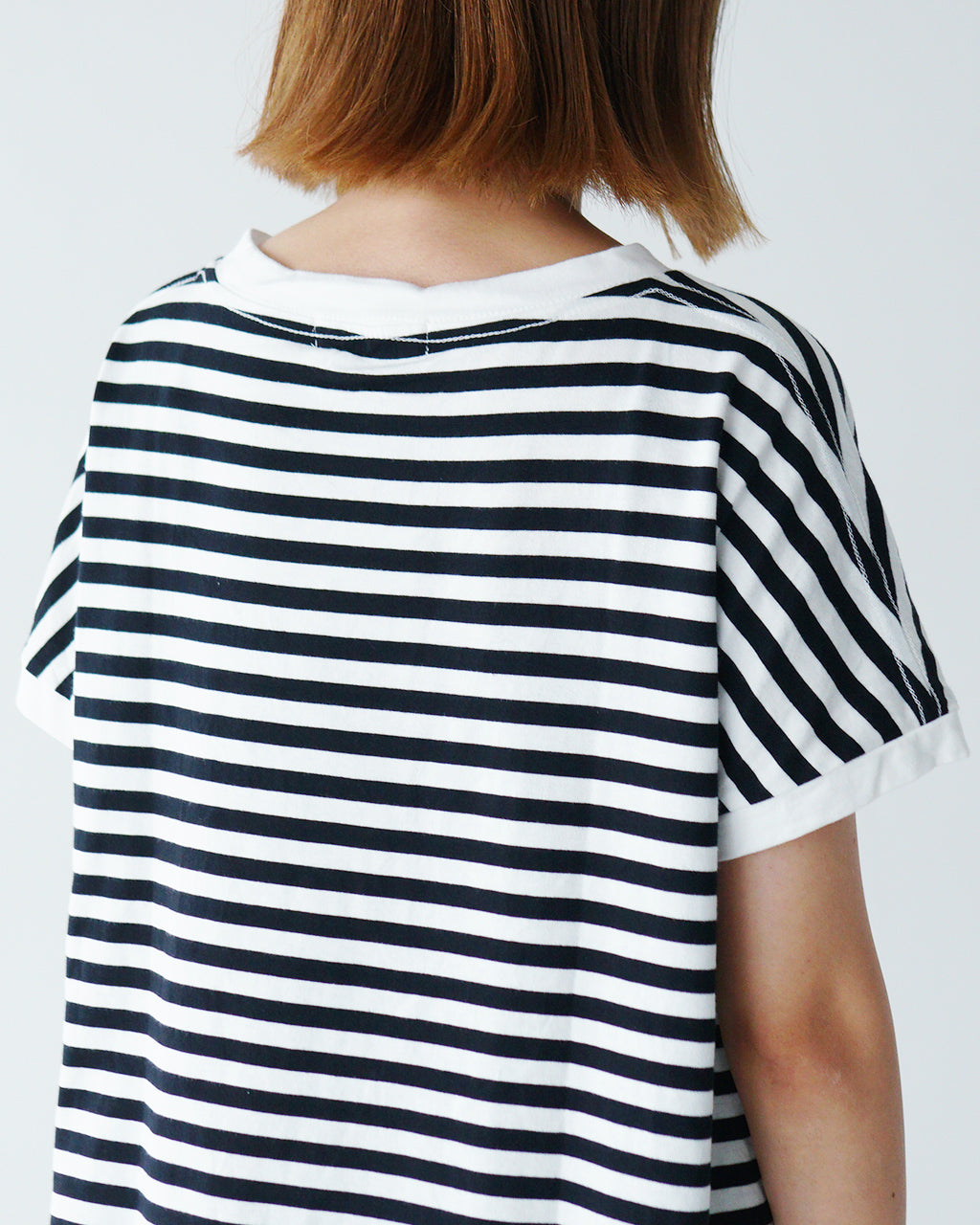 NARU ナル フレンチスリーブTシャツ ボーダー 綿100 40/2天竺BD 649036【クーポン対象外】