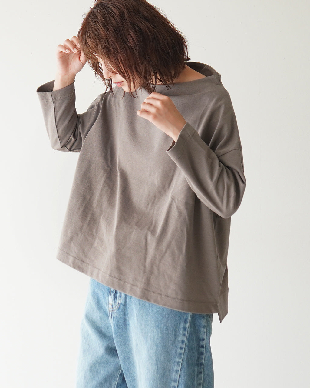 【SALE！40%OFF】NARU ナル デラヴェジャージー ポーセリンシャツ カットソー 650200