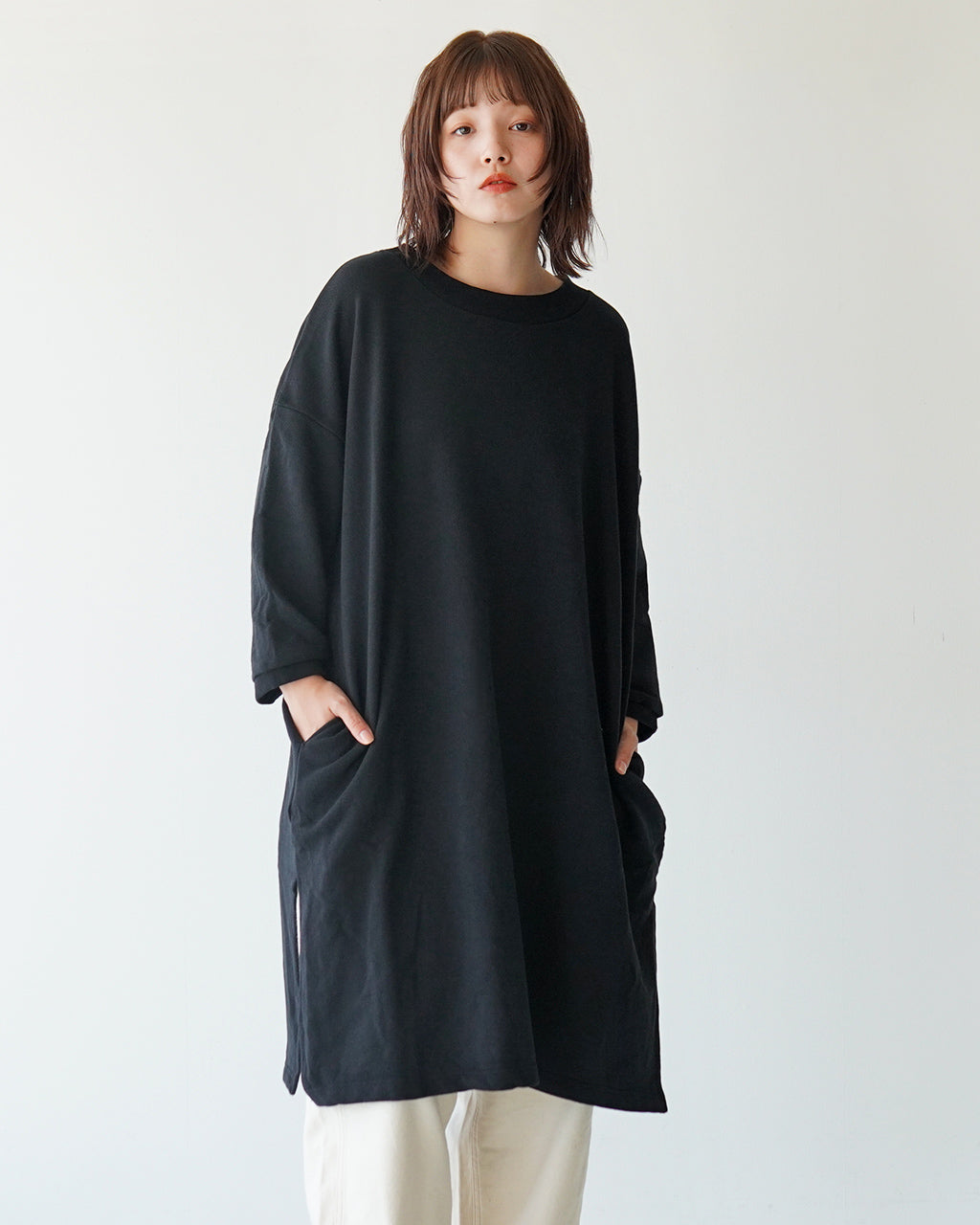 【SALE！30%OFF】NARU ナル 30/10セントラル裏毛 ワイドチュニック 656010