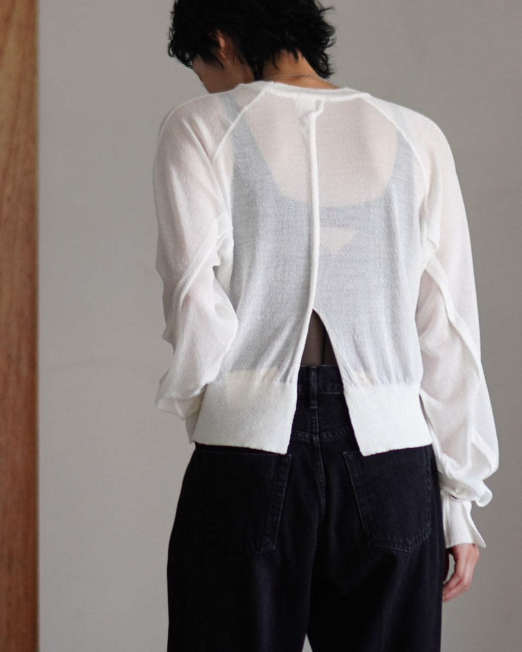 PLEAT P/O SHEER KNIT OK043-5A