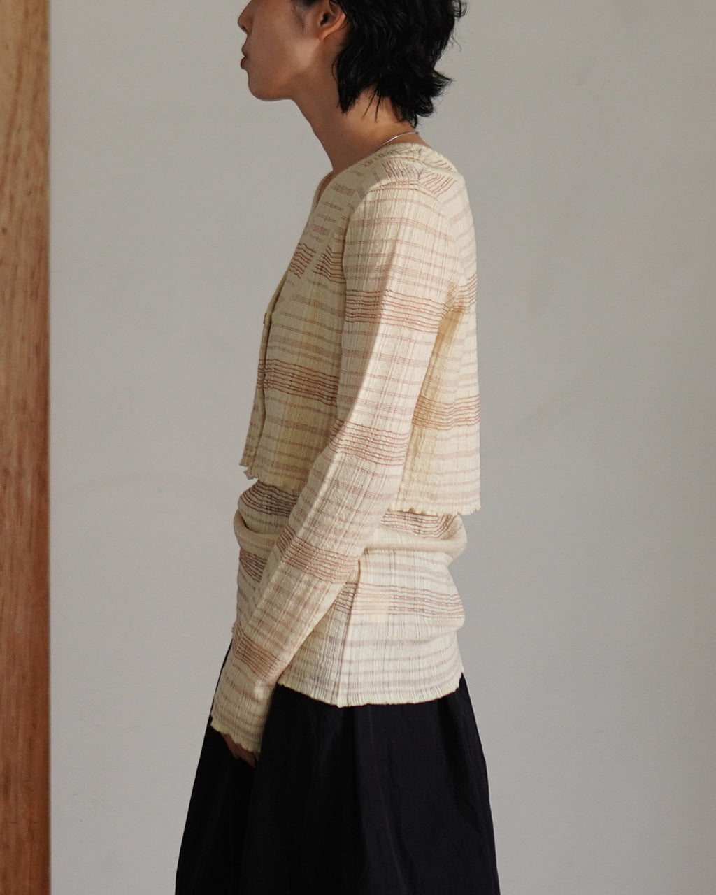 ENSEMBLE GLENCHECK BORDER KNIT OK046-5A