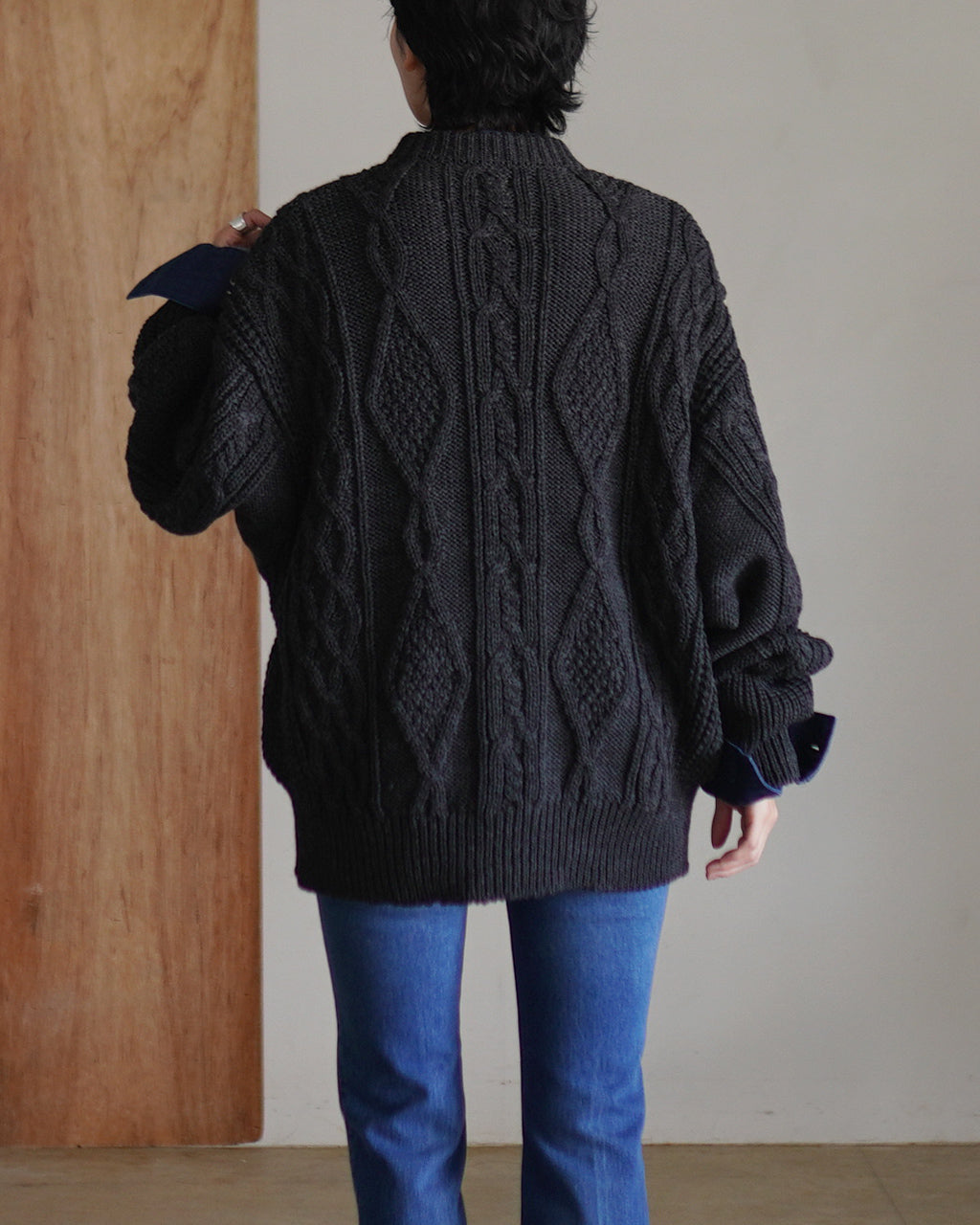 NEPLA. ネプラ アランニット ジップ プルオーバーニット レディース