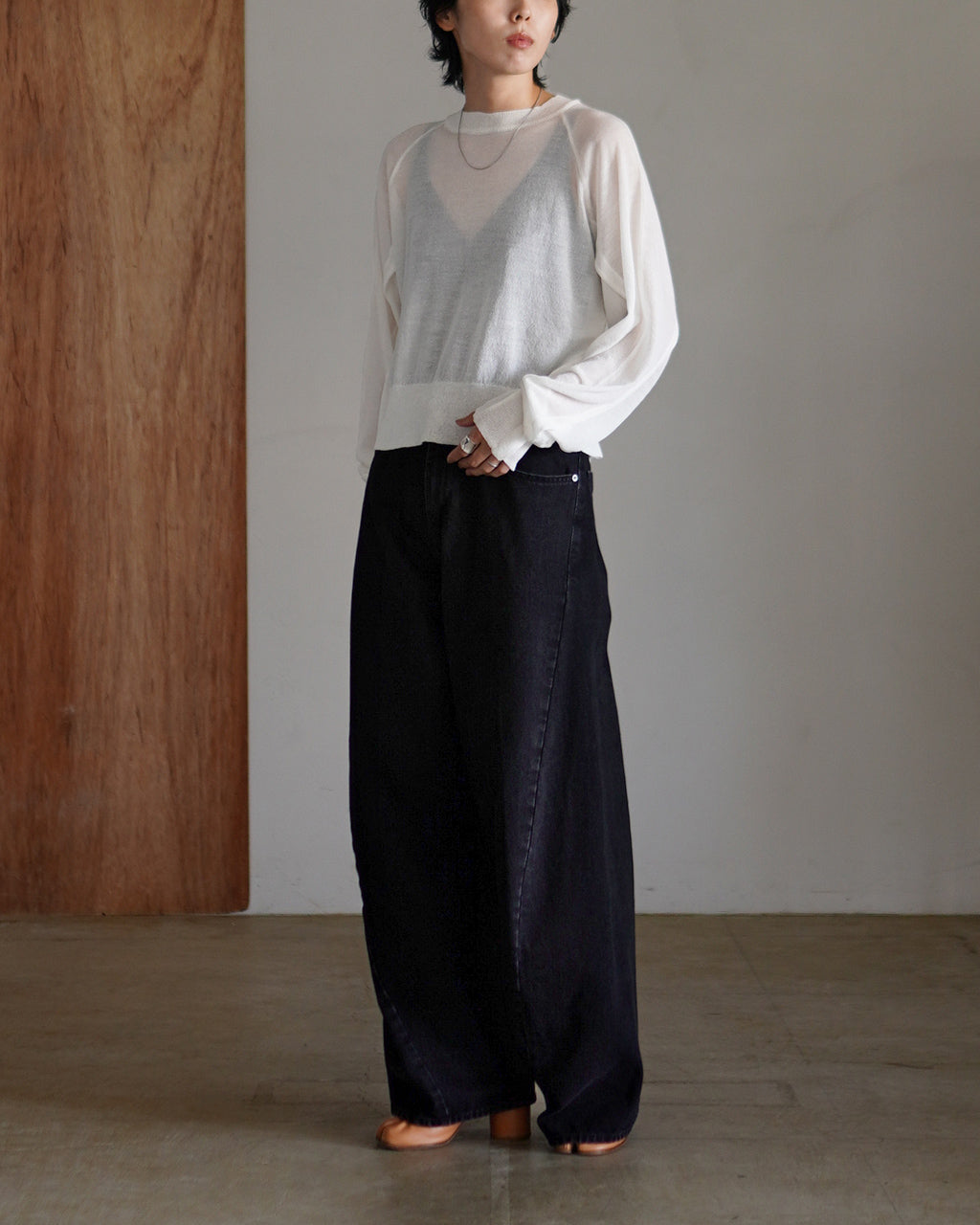 NEPLA. ネプラ ブラック 3Dカーブパンツ レディース 12.5oz デニム