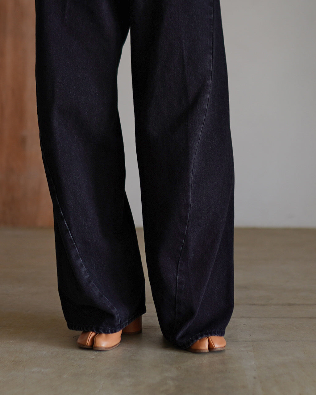 NEPLA. ネプラ ブラック 3Dカーブパンツ レディース 12.5oz