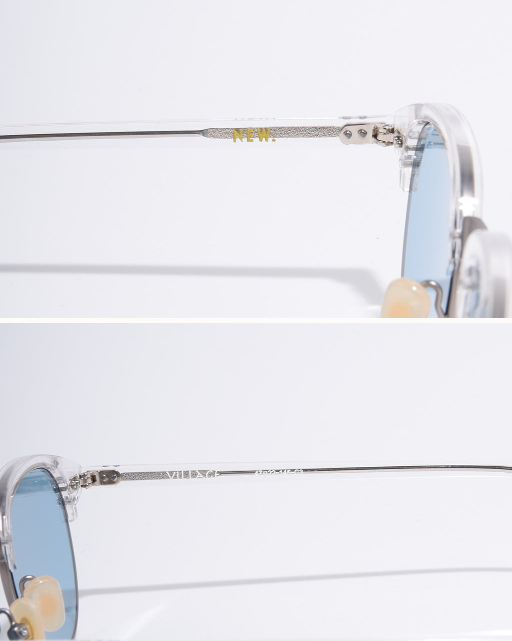 NEW. ニュー ヴィレッジ VILLAGE ブロー型 サングラス 眼鏡 めがね 伊達メガネ カラーレンズ  【送料無料】