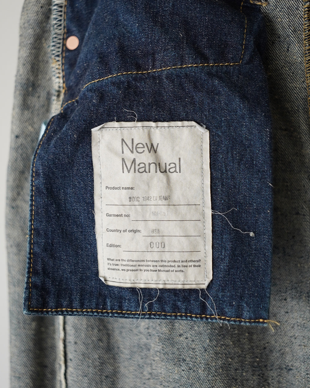 New Manual ニューマニュアル #002 1942 LV JEANS 2026SSPT-YY-0001