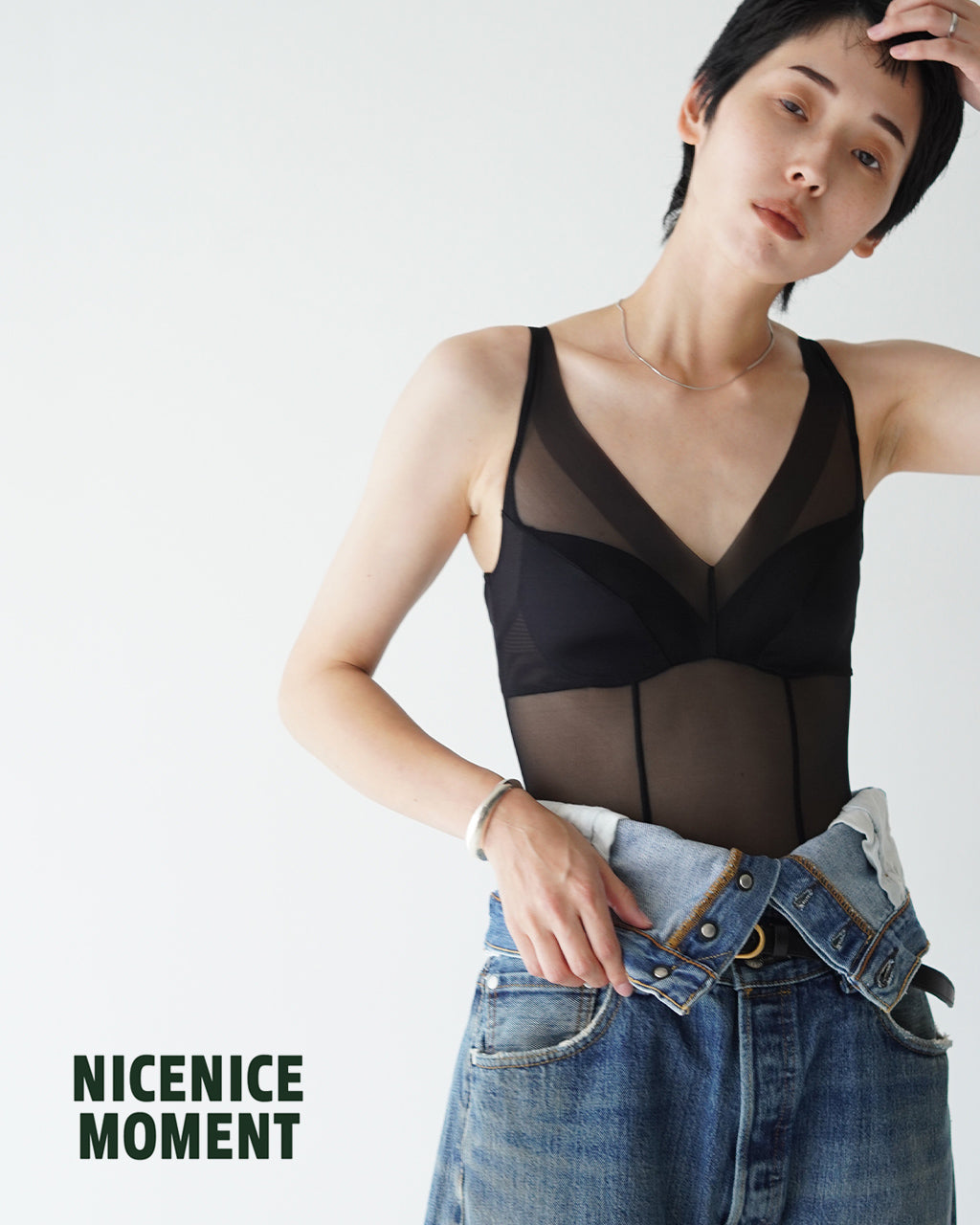 NICENICE MOMENT ナイスナイスモーメント メッシュブリファー MESH BRIEFER キャミソール ショーツ ボディインナー ボディスーツ  NNM03-2403-003 6018【クーポン対象外】