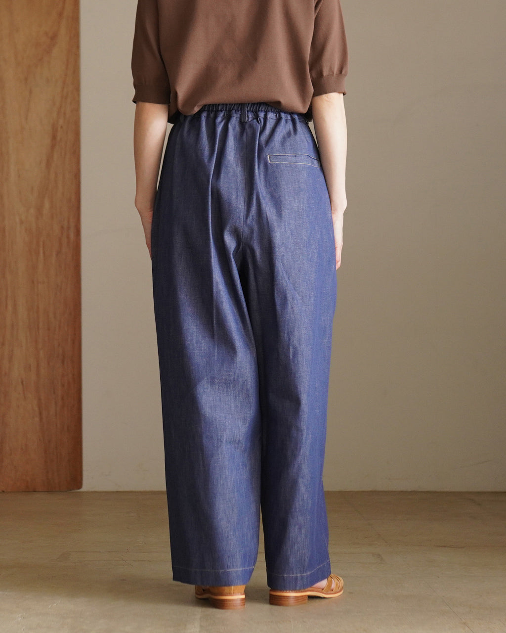 2 TUCK WIDE PANTS DENIM HAKU-DENIM