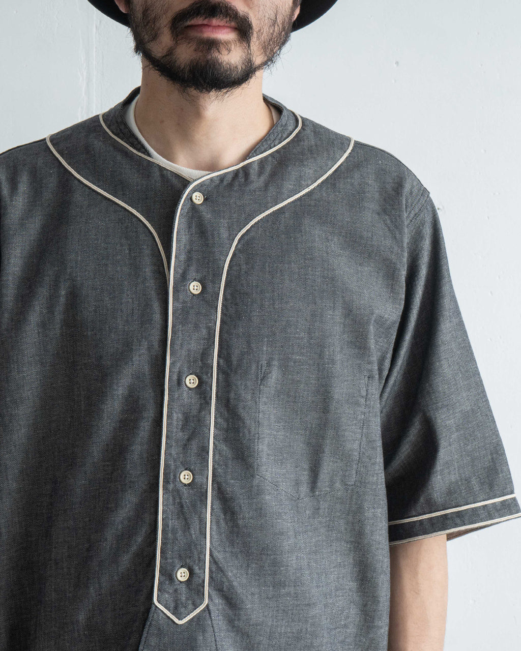 ＼早得24時間限定ポイント10倍／Nigel Cabourn ナイジェル・ケーボン ベースボールシャツ ショートスリーブ TYPE2 BASEBALL SHIRT S/S TYPE2 半袖 80500011002【送料無料】